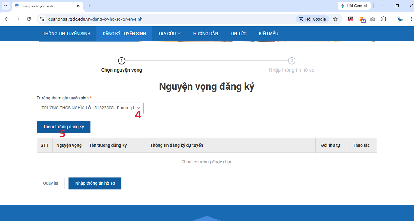 đăng ký tuyển sinh thcs ảnh 3