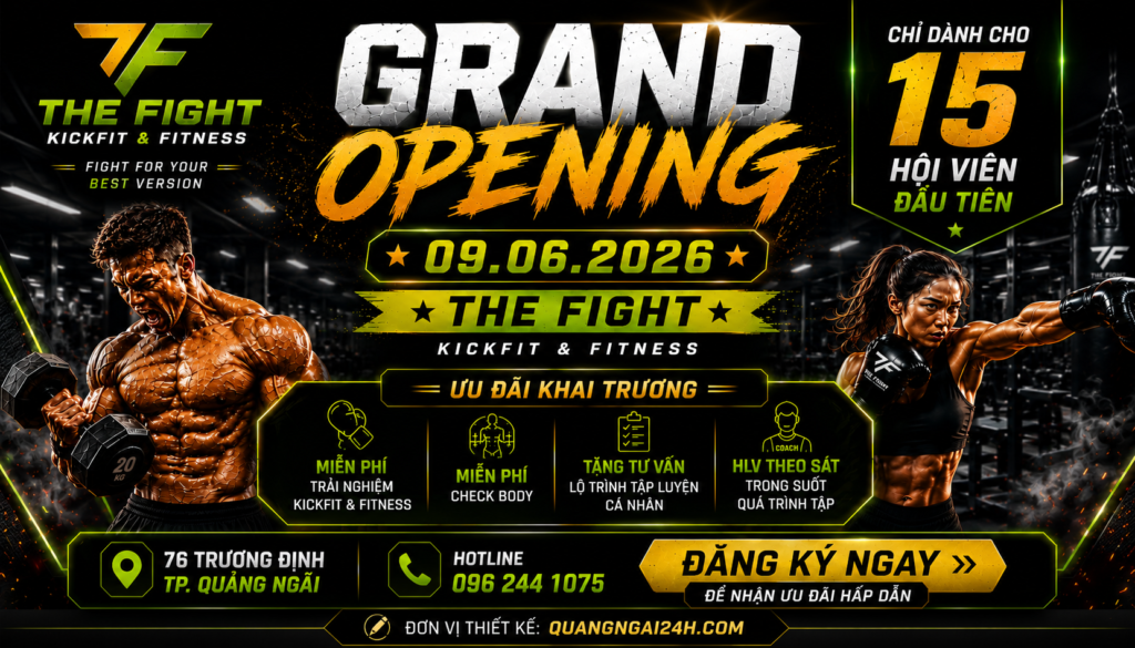 phòng gym the fight quảng ngãi