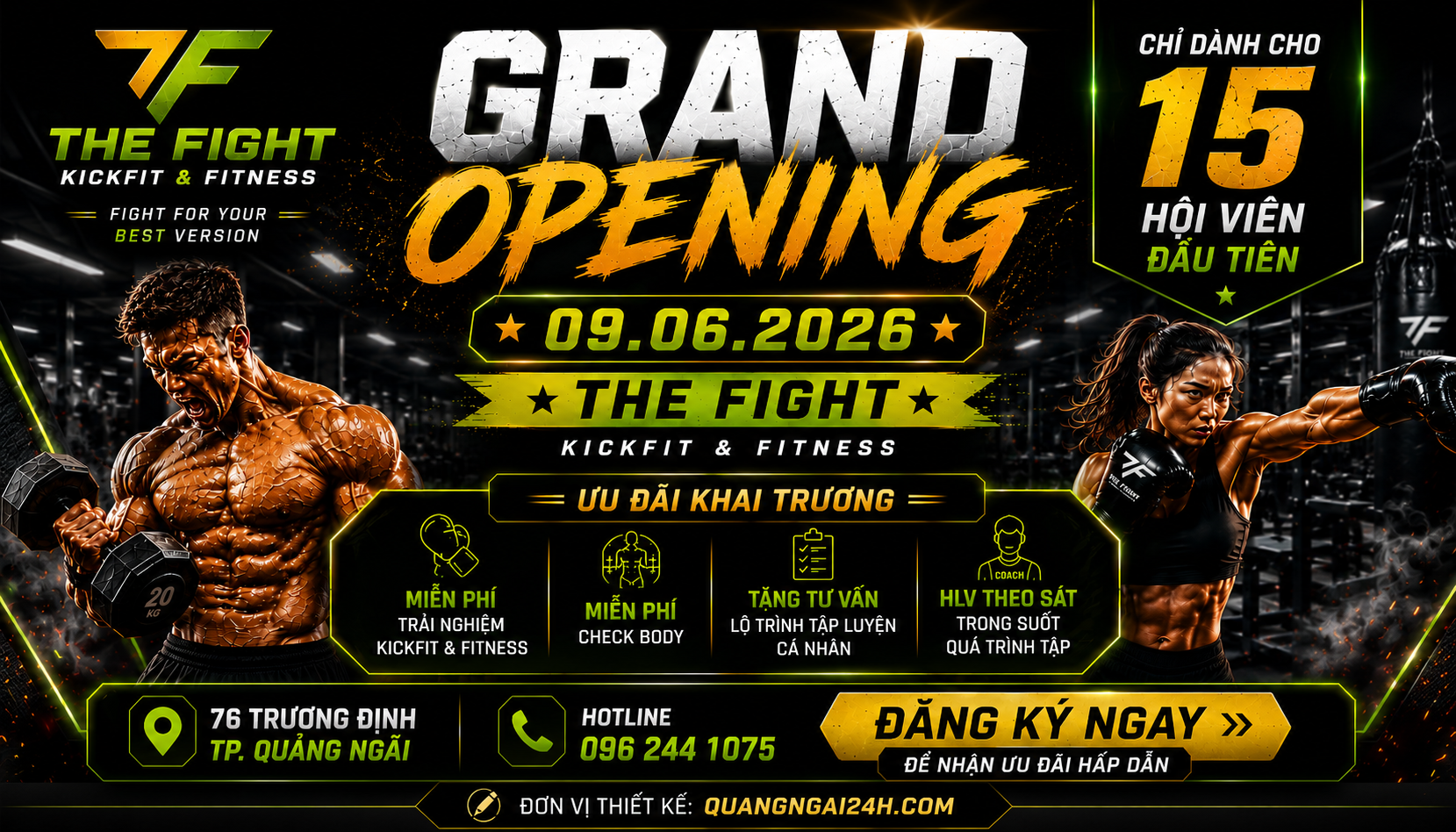 phòng gym the fight quảng ngãi
