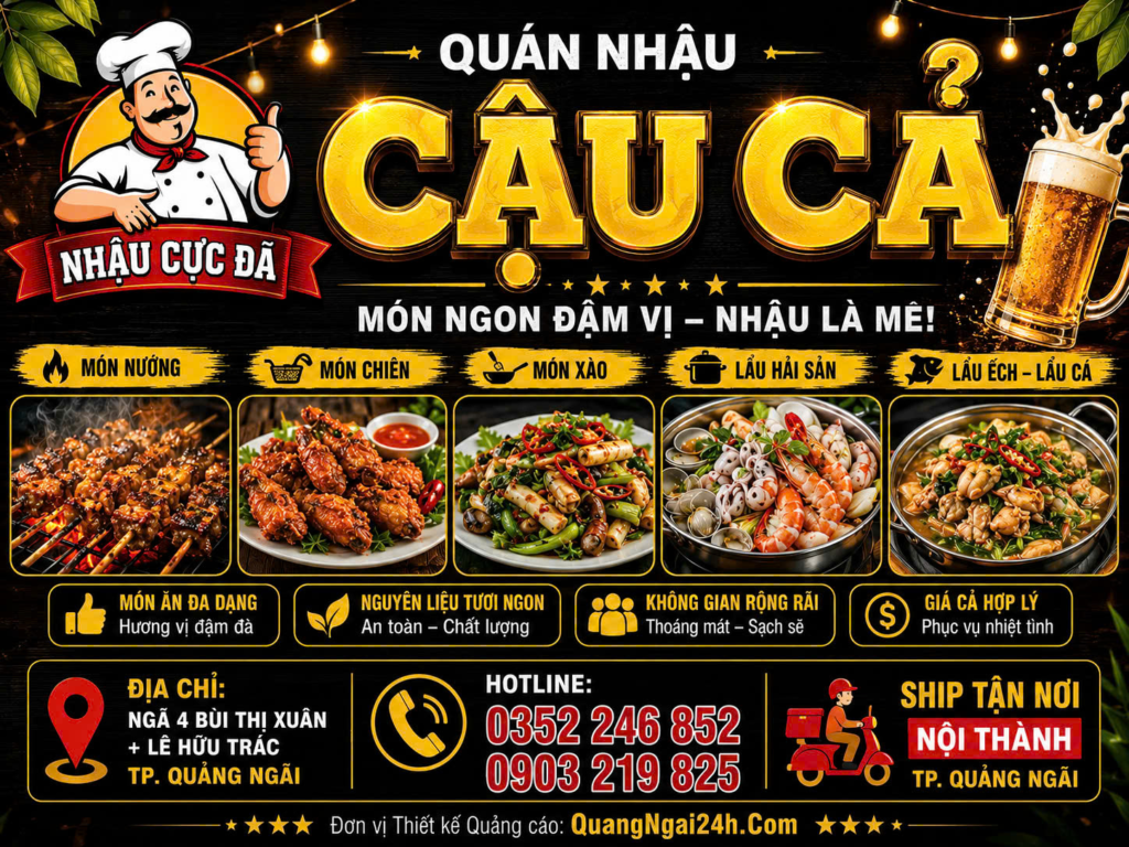 quán nhậu bình dân cậu cả quảng ngãi